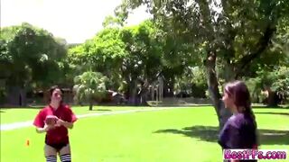 One afternoon after practice these girls got fucked hard