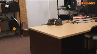 Busty amateur blonde stripper pounded by pawn keeper