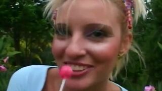 Blonde Brazilian teen is fucked outdoors during picnic