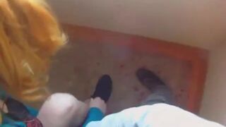 Redhead Renata Sucks Mean Cock Of Messenger