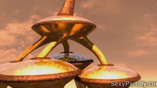 Space Queen Asa Akira makes lesbian orgy and fucks Rachael