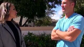 Cougar Bobbi Rydell Sucks Neighbors Big Cock