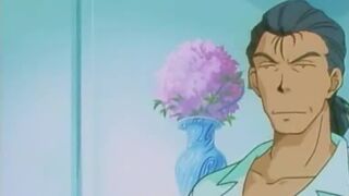 Busty japanese anime hot poked from behind by her boss