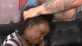 Ebony Nanny Superstar J Swallows Big Cock Of Boss