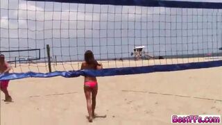 Volleyball action gets naughty after these teens gets horny