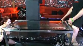 Bizarre gang bang to gorgeous redhead juggy Emily Extrem
