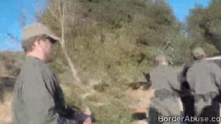 Border officers team up to fuck a Latina immigrant teen