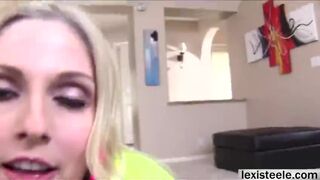 Blonde Christie gets pussy destroyed interracial anal sex
