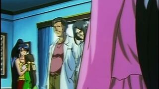 Naughty anime doctor squeezed her patient tits