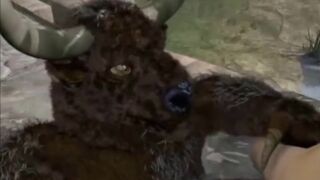 Sexy 3D anime monster fucked in the forest