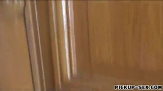 Hot amateur blonde babe Chloe Lacourt fucked for some money