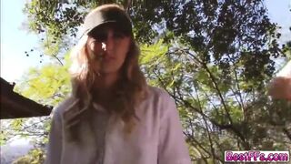 Naughty teens gets wet on a boring camping trip