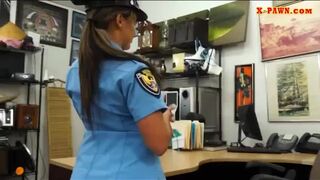 Busty latin officer banged by pawn dude to earn some cash