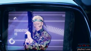 Night Rider parody video with a hot double penetration fuck