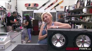 Sexy blonde babe gets fucked in a hardcore for big cash
