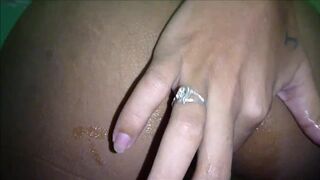 Filipina lubes her fingers cramming them up her ass