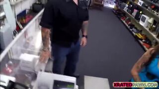 Brunette Barista gets her tight pussy rammed with a big dick