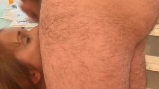 Young Whore Blows Hung Doctor And Gets A Facial