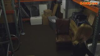 Hot blonde milf banged by horny pawn guy to earn more cash