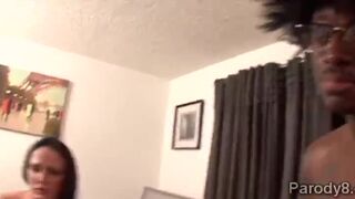 Redhead widow sucks Tonys big cock in Assvenger XXX parody