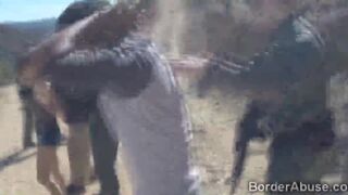 Black border officer catches beautiful teen crossing