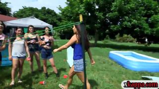 Head sister shows naked rushes how to be in a sorority