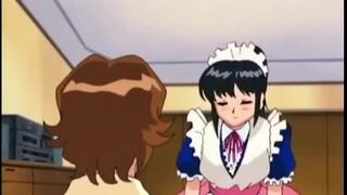 Maid anime hard fucked from behind by her master