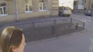 Hoe Ruslana Flirts With Stranger And Blows Him