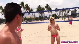 Sexy and Wet sluts fucked hard by the guys at the beach