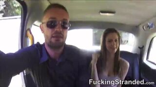 Pretty hitchhiker Stella Cox roughly fucked in the backseat