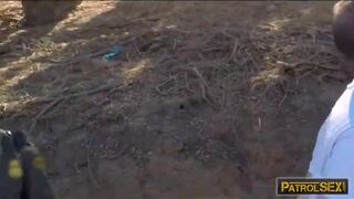 Russian amateur slut gets fucked by border patrol agent