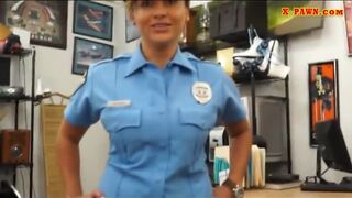 Latin police officer gets her muff banged by pawn dude