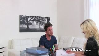 Female agent got facial on casting