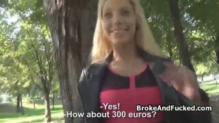Fucking French amateur teen for cash