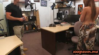 Crazy slut pounded by pervert pawn dude at the pawnshop