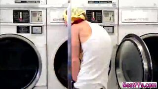 Hottie Bitches gets their pussy washed with cum in the shop