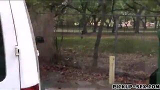Hot Czech babe Kirsten Lee banged in public for cash