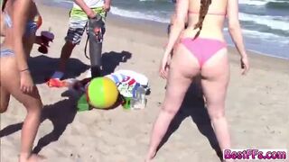Horny playful teen gets fucked hard on Spring Break