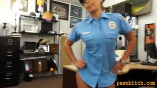 Busty latin police officer fucked hard at the pawnshop