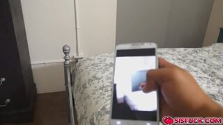 Annoying stepsis Mandy suck on stepbros big horny cock