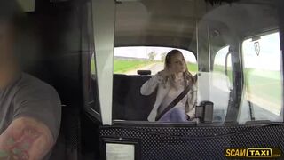Pretty blonde Victoria takes on a big cock taxi driver