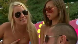 Horny Teens Lust Over Lifeguard And Seduce Him
