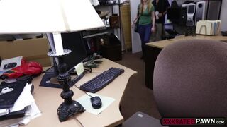 A hot and sexy blonde babe sucks cock for a certain cash