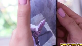 Natalia Starrs pussy eaten by step bro her eyes roll