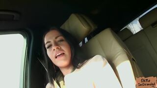 Hot stranded teen Eveline Dellai banged hard in the car