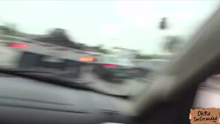 A hot and sexy stranded babe Mia Scarlett fucked in the car
