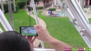 Kimber Woods get fuck anal doggystyle by her neighbor
