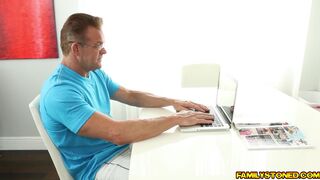 Britanny Shae fucked hard doggystyle by step dad