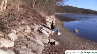 Babe Nikky is fucked by a horny dude with a camera for cash
