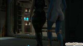 Blue 3D animation shemale bigboobs hard fucked